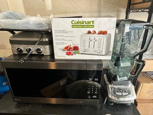 Hooray! We have received several household appliances