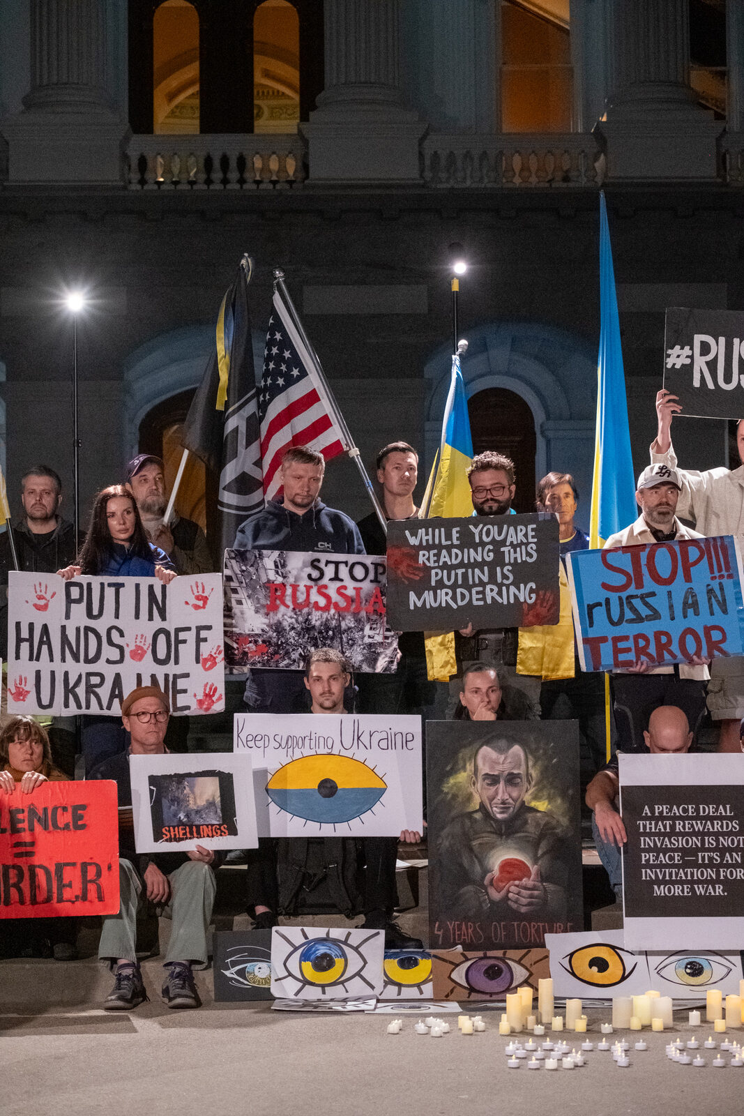Standing with Ukraine at the California State Capitol