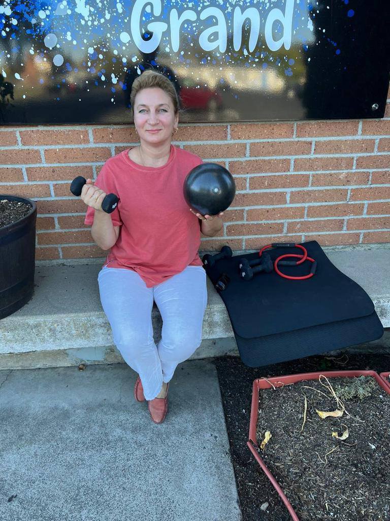 A collection of sports equipment sets received from Pure Barre at Walnut Creek.